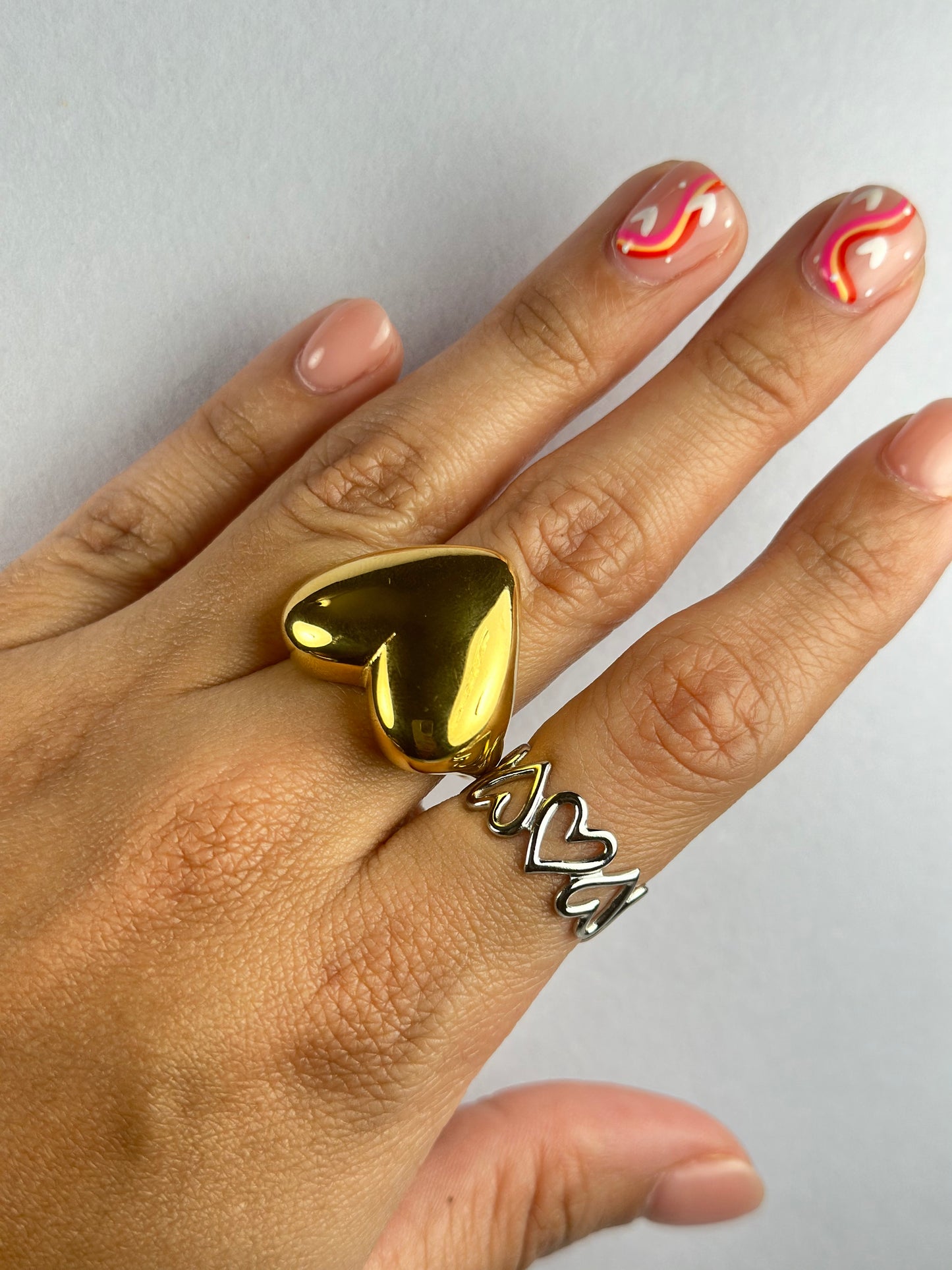 Chunky Gold Heart Ring