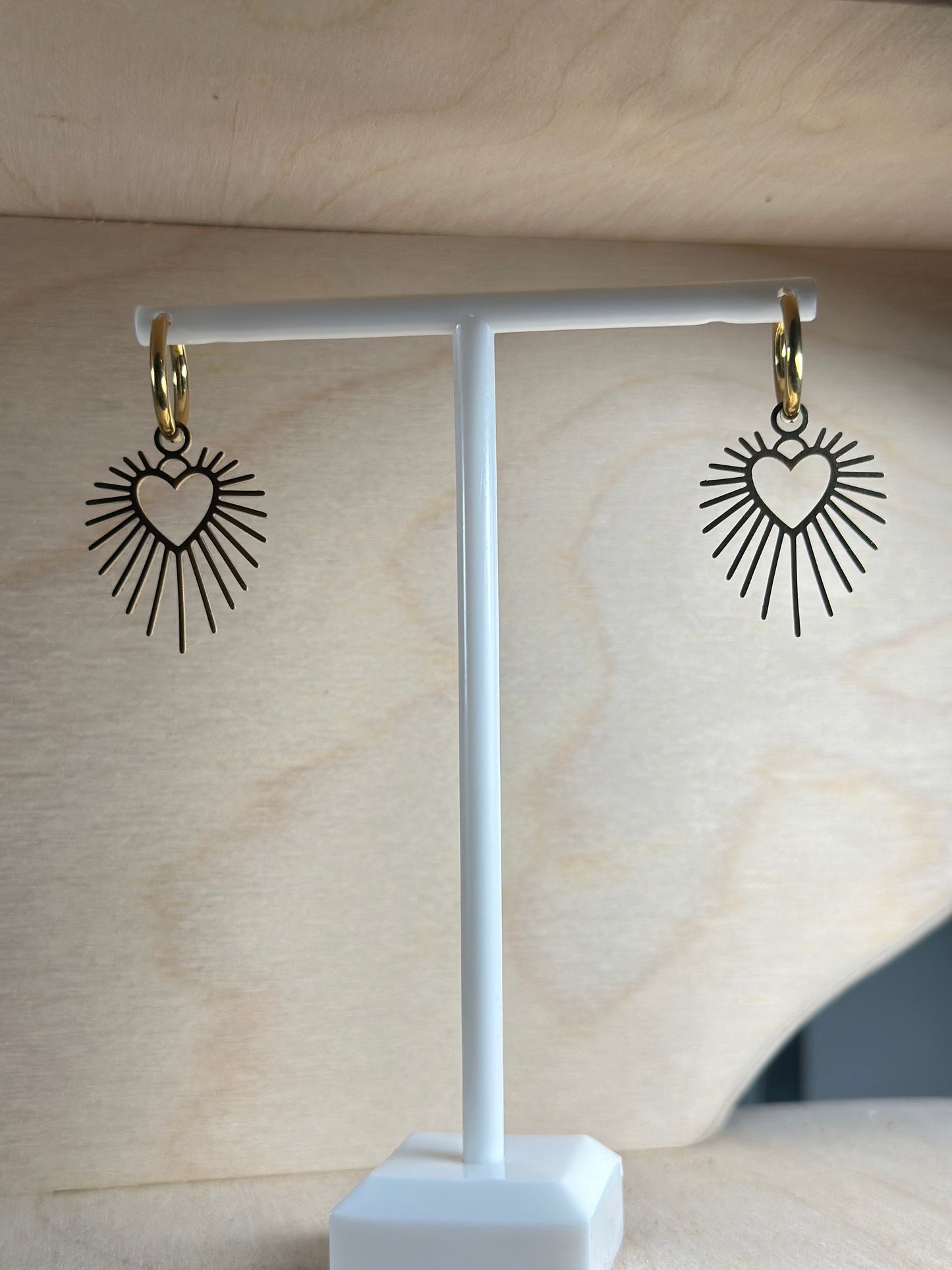 Heart Sun Earrings