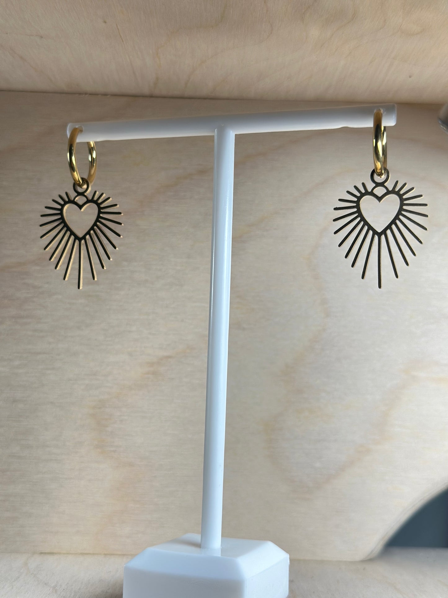 Heart Sun Earrings