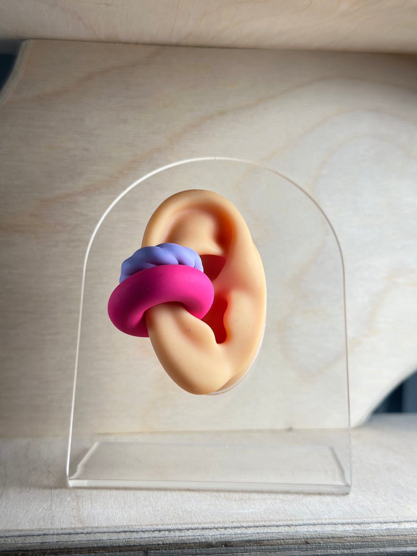 Ear Cuffs Fuchsia & Purple
