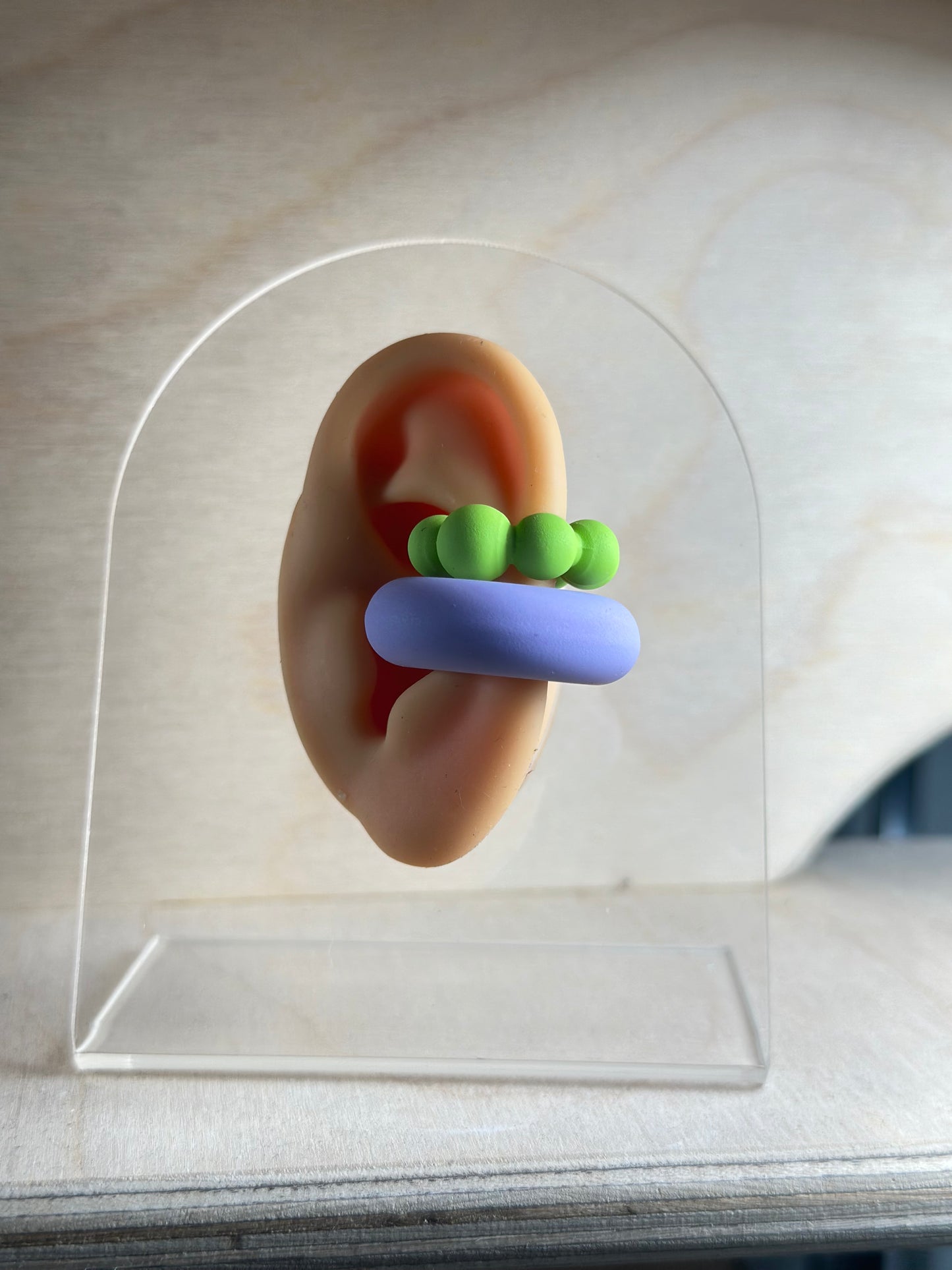 Ear Cuffs Purple & Green