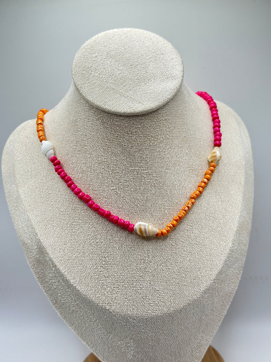 Pink Orange Necklace