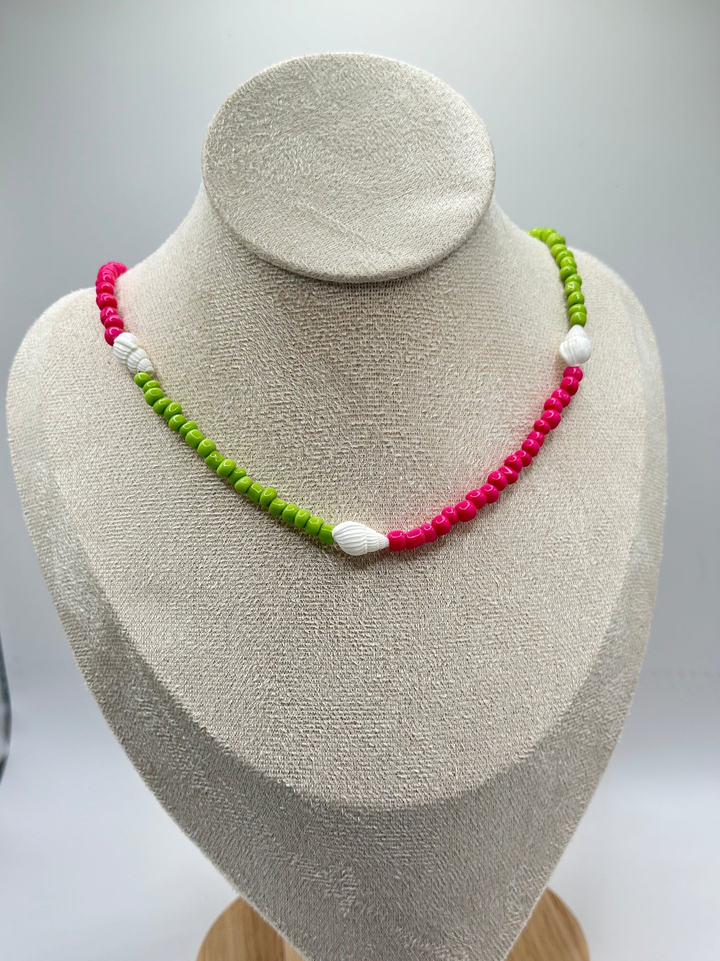 Pink Green Necklace