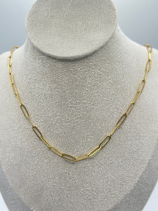 Large Paperclip Necklace 18”