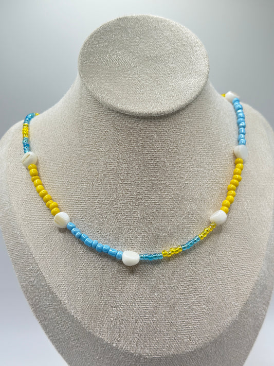 Yellow Blue Necklace