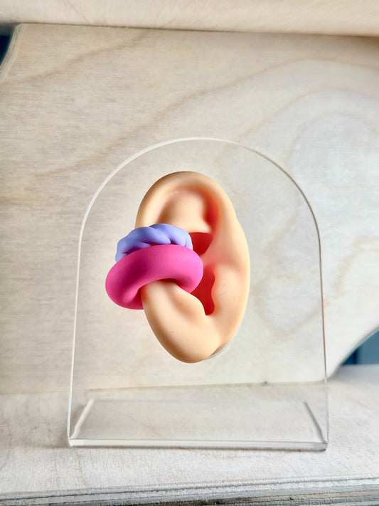 Ear Cuffs Fuchsia & Purple