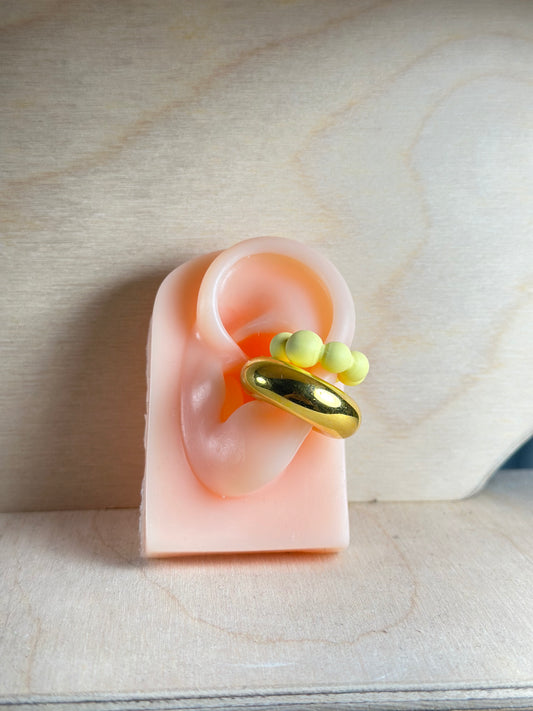 Ear Cuff Gold & Yellow